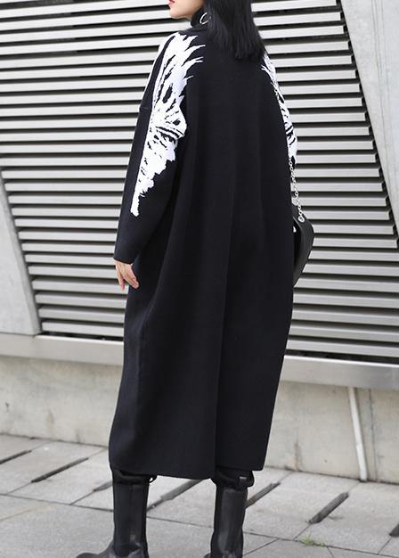 レディース クリスマス ブラック 花柄織り ニットセーター プラスサイズ ハイネック デイリー ニットワンピース