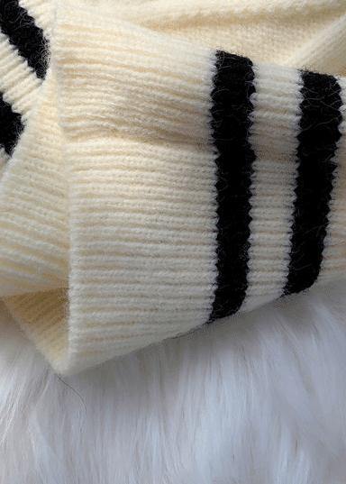 ハイネック パッチワーク ニットワンピース 秋向け プラスサイズ対応 ベージュ デイリー セータードレス